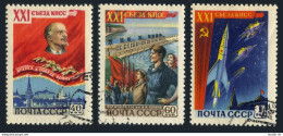 Russia 2158-2160,CTO.Michel 2190-2192. 21st Communist Party USSR Congress.1959. - Gebruikt