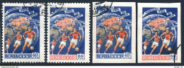 Russia 2072-2073 Perf & Imperf, CTO. Mi 2089-2090 A-B. Soccer Cup Stockholm-1958 - Used Stamps