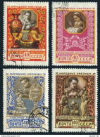 Russia 1924-1927, CTO. Mi 1930-1933. National Handicrafts, 1957. Hohloma,Vologda - Gebruikt