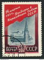 Russia 1692, CTO. Michel 1694. Elections-Supreme Soviet, 1954. Kremlin View. - Usati