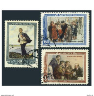 Russia 1612-1614/2, CTO. Michel 1615-1617. Vladimir Lenin, 25th Death Ann. 1952. - Used Stamps