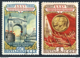 Russia 1643-1644, CTO. Mi 1646-1647. October Revolution, 35, 1952. Lenin,Stalin, - Used Stamps