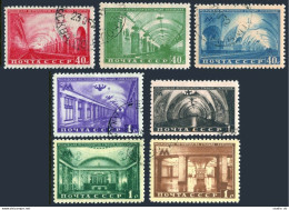 Russia 1481-1487, Raster SQ, CTO. Mi 1484-1490. Moscow Subway Stations, 1950. - Usati