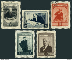 Russia 1002-1006, CTO. Michel 983-987. Vladimir Lenin-75, 1945. Portraits. - Usati