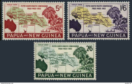 Papua New Guinea 167-69, MNH. Michel 43-45. Map: Australia, South Pacific, 1962. - Papúa Nueva Guinea