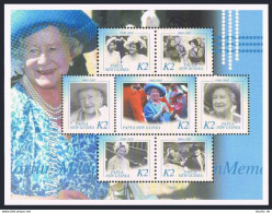 Papua New Guinea 1044 Ag,1045-1046 Sheets,MNH. Queen Mother Elizabeth,1900-2002. - Guinea (1958-...)