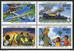 Palau 254-257a,258, MNH. Mi 402-405,Bl.8. US Forces In Palau,1944. Planes,Ships. - Palau