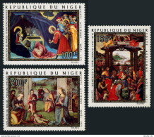 Niger C170-C172,MNH.Michel 312-314. Christmas 1971.Bartolo,Chirlandaio,Perugino. - Níger (1960-...)