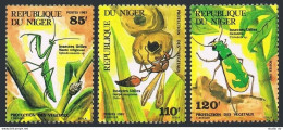 Niger 748-750, MNH. Michel 1008-1010. Insects Protecting Growing Crops, 1987. - Niger (1960-...)