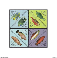 Nevis 544-547 Ad Pairs,MNH.Michel 467-474. Fish 1987. - St.Kitts En Nevis ( 1983-...)