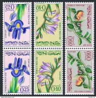 Morocco 115-117 Tete-beche,MNH.Michel 542-544 T/b. Flowers 1965. - Maroc (1956-...)