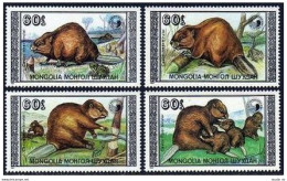 Mongolia 1758-1761, MNH. Michel 2021-2024. Beavers. 1989. - Mongolie