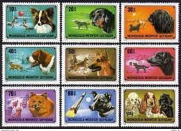 Mongolia 1028-1036, MNH. Mi 1171-1179. Dogs 1978: Papillon, Puli, Bernard, Laika - Mongolei