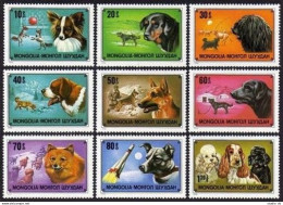 Mongolia 1028-1036, MNH. Mi 1171-1179. Dogs 1978: Papillon, Puli, Bernard, Laika - Mongolië