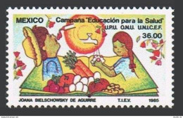 Mexico 1379 Block/4,MNH.Michel 1926. Child Survival Campaign,1985.Fruits, - Mexico