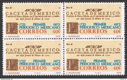 Mexico 1039 Block/4,MNH.Michel 1369. Mexican Newspaper Gaceta De Mexico,250,1972 - Messico