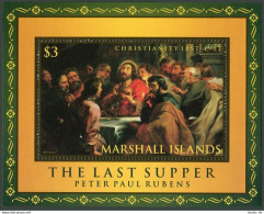 Marshall 626,MNH.Michel Bl.20. Christianity-140.The Last Supper By Rubens.1997. - Islas Marshall