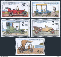 Czechoslovakia 2691-2695, MNH. Michel 2947-2951. Classic Automobiles, 1988. - Unused Stamps
