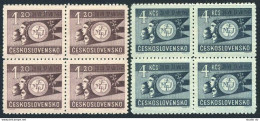 Czechoslovakia 332-333 Blocks/4,MNH.Mi 521-522. World Youth Festival,Prague,1947 - Ongebruikt