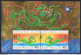 Christmas Island 426b Sheet, MNH. Michel Bl.14. Lunar Year Of The Dragon, 2000. - Christmaseiland