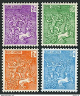 Cambodia 94-96,94A, MNH. Mi 121-124. Krishna In Chariot Khmer Frieze, 1961-1963. - Cambogia