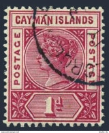 Cayman 2, Used. Michel 2. Queen Victoria, 1900. - Cayman (Isole)