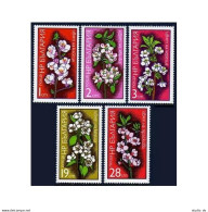 Bulgaria 2217-2221, MNH. Mi 2374-2378. Fruit Tree Blossoms, 1975. Apricot,Apple, - Ungebraucht