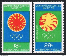 Bulgaria 2106-2107,2108, MNH. Mi 2263-2264, Bl.42A. Olympic Congress Varna 1973. - Nuovi