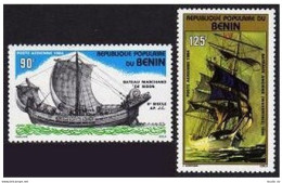 Benin C328-C329, MNH. Michel 380-381. Ships 1984. Sidon Merchant, Wavertree. - Bénin – Dahomey (1960-...)