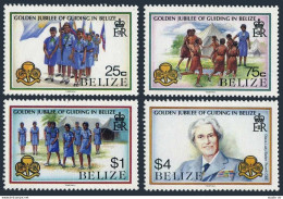 Belize 873-876,MNH.Michel 964-967. Girl Guides Movement,1987.Lady Baden-Powell. - Belice (1973-...)