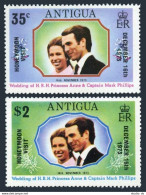 Antigua 323-324,324a, MNH. Michel 312-313,Bl.11. HONEYMOON VISIT. Anna-Phillips. - Antigua Y Barbuda (1981-...)