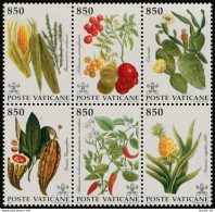 Vatican 910 Af Block, MNH. Michel 1064-1069. Plants Of The New World, 1992. - Nuevos