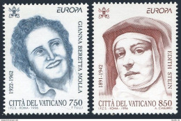 Vatican 1009-1010, MNH. Michel 1179-1180.EUROPE CEPT-1996.Baretta Molla,Edith Stein. - Neufs