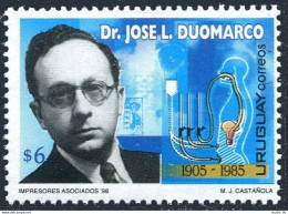 Uruguay 1782, MNH Dr. Jose L. Duomarco, Medical Researcher, 1998. - Uruguay