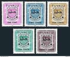 Tuvalu J1a-J5a,MNH.Michel P1C-P5C. Due Stamps Inscribed 1982.Arms. - Tuvalu (fr. Elliceinseln)