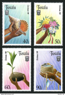Tuvalu 529-532, MNH. Mi 550-553. Christmas 1989. Conch Shell, Flower Bouquet, - Tuvalu
