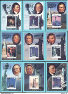 Tuvalu 401-409, MNH. Michel Bl.19-27. Statue Of Liberty-100.American Presidents. - Tuvalu