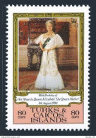 Turks & Caicos 440-441, MNH. Mi 496, Bl.23. Queen Mother Elizabeth, 80, 1980. - Turks & Caicos