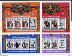 Turks & Caicos 342-345 Sheets,346,MNH. Mi 385-388C,Bl.10. British Monarchs,1978. - Turcas Y Caicos