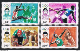 Togo 1439-1442, 1443, MNH. Mi 2032-2035, Bl.298. Olympics Seoul-1988. Long Jump, - Togo (1960-...)