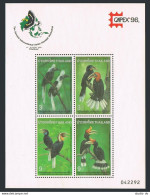 Thailand 1661b Sheet,MNH.Michel Bl.74-I. CAPEX-1996.Hornbill Workshop. - Thailand
