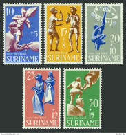 Surinam B157-B161, B159a, MNH. Mi 564-568, Bl.9 Welfare 1969. Children's Games. - Surinam