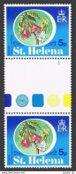 St Helena 344 Sideways Wmk Gutter,MNH.Michel 333. Flowers 1981.Redwood. - St. Helena