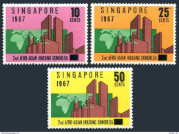 Singapore 80-82, MNH. Michel 80-82. Afro-Asian Housing Congress, 1967. - Singapour (1959-...)