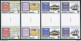 Samoa 458-461 Gutter, MNH. Mi 358-361. Chief Post Office, Apia Sailing Ship.1977 - Samoa (Staat)