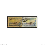 Russia C97 Two Stamps, Color Var, CTO. Michel 1683. North Pole-6, 1956. - Usados