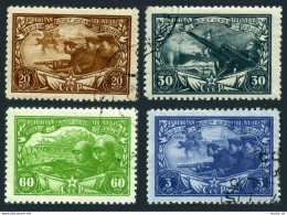 Russia 899-902, CTO. Mi 877-880. Red Army & Navy, 25th Ann. Warship,Soldier,Tank - Used Stamps