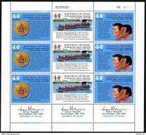 Palau C14-C16a Sheet, MNH. Michel 146-148 Bogen. Haruo I. Remeliik. Canoe. 1986. - Palau