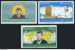 Panama 473-473B,MNH.Mi 938-940. John F.Kennedy,3rd Death Ann.1966.Satellites,map - Panamá