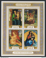 Niue 534 Ad, MNH. Mi Bl.105. Christmas 1986. Perugino, Titian, Di Credi, Raphael - Niue